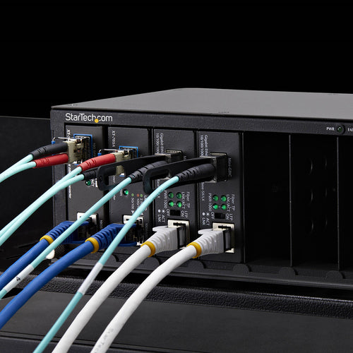 7-Slot Unmanaged Media Converter Chassis StarTech 10in Rackmount TAA Compliant