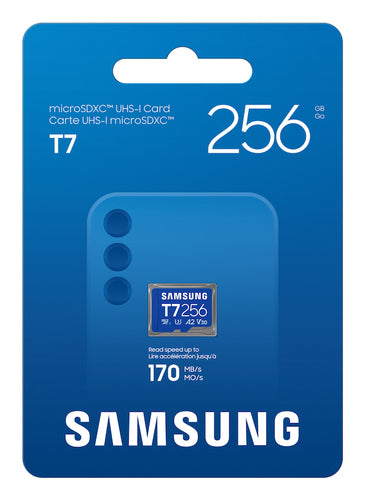 Memory Card Samsung T7 256GB microSDXC UHS-I 170MB/s Class 3 - MB-MB256T/WW
