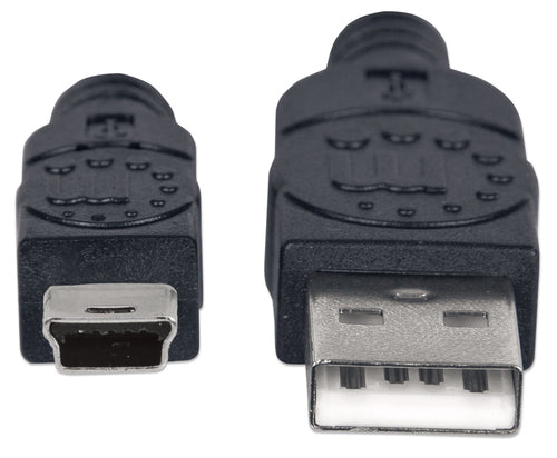 USB-A to Mini-USB Cable 1.8m Male to Male 480Mbps Black