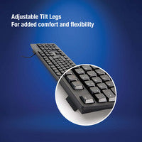 Verbatim Wired Full-Size Keyboard with Mouse USB QWERTY Black
