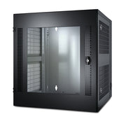 APC NetShelter WX Wall-Mount Enclosure 13U Glass Door Black