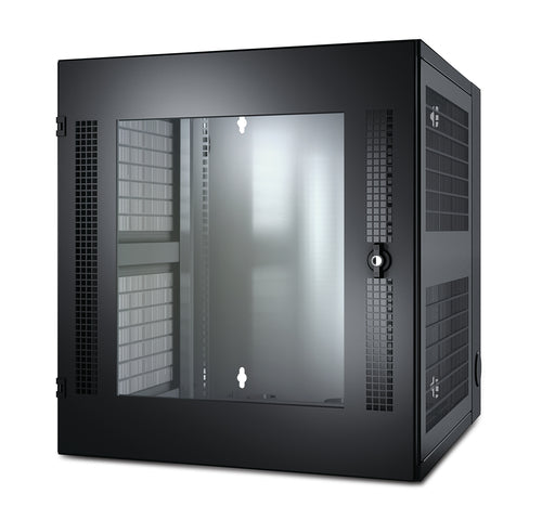 APC NetShelter WX Wall-Mount Enclosure 13U Glass Door Black
