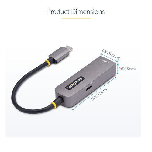 USB-C Ethernet Adapter StarTech 1GPD3 100W PD Pass-Through 1Gbps Thunderbolt Compatible - 1GPD3-USB-C-ETHERNET