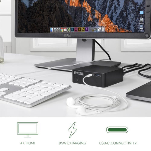 USB 3.2 Gen 1 Type-C Laptop Dock Plugable Technologies UD-CAM 1000Mbit/s