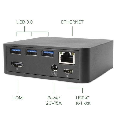 USB 3.2 Gen 1 Type-C Laptop Dock Plugable Technologies UD-CAM 1000Mbit/s