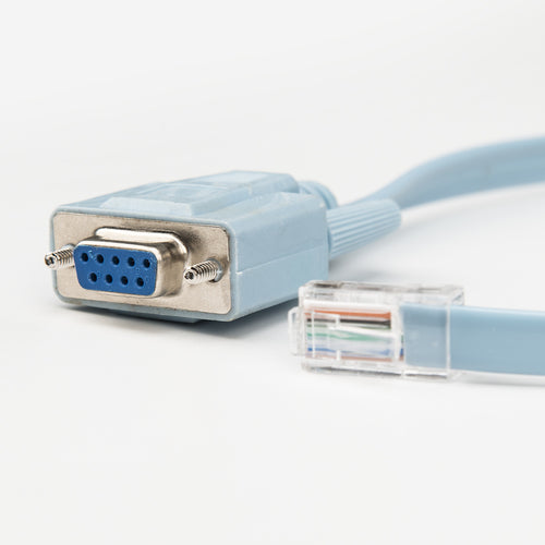Serial Cable Rocstor 1.8m Aqua RJ-45 Male to Male DB-9