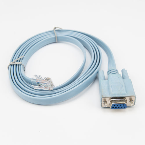 Serial Cable Rocstor 1.8m Aqua RJ-45 Male to Male DB-9