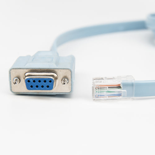 Serial Cable Rocstor 1.8m Aqua RJ-45 Male to Male DB-9