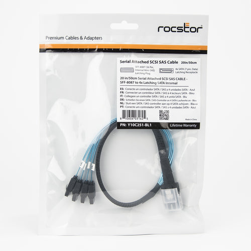 Rocstor Y10C251-BL1 Serial Attached SCSI (SAS) cable