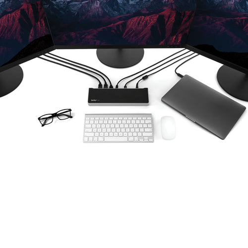 4K USB-C Dock Triple UHD Monitor Hub 100W Power Delivery