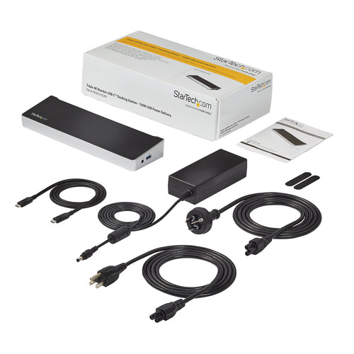 4K USB-C Docking Station Triple Monitor HDMI DisplayPort 100W Power Delivery