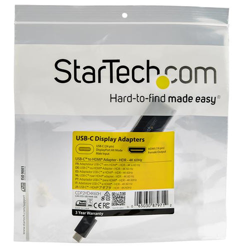 USB Graphics Adapter StarTech.com CDP2HD4K60H 4K 60Hz HDMI HDR10