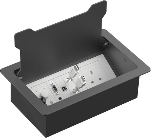 Cable Organizer Vision TC3 SURRTB Desk Plastic Steel Black White - TC3 SURRTB