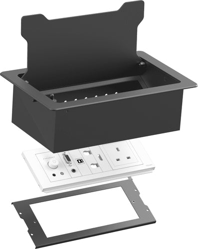 Cable Organizer Vision TC3 SURRTB Desk Plastic Steel Black White - TC3 SURRTB
