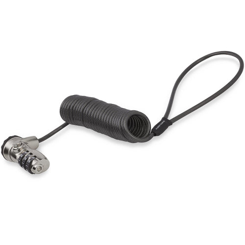 Cable Lock StarTech.com LTLOCK3DCOIL 6ft Self-Coiling Steel Anti-Theft
