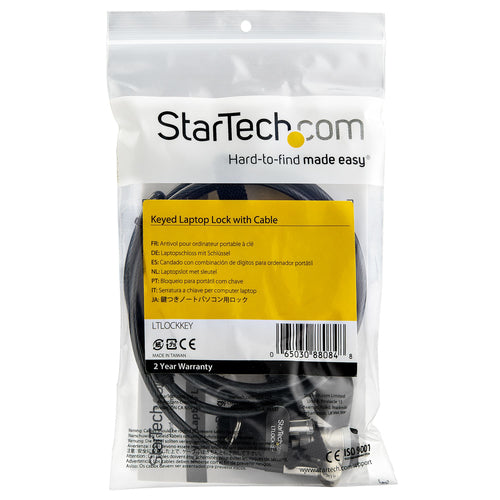 Laptop Cable Lock StarTech.com LTLOCKKEY 6ft Keyed Security Anti-Theft - LTLOCKKEY