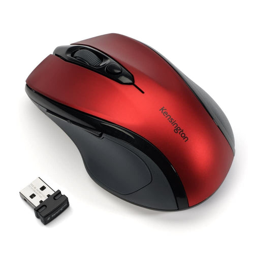Wireless Optical Mouse Kensington Pro Fit 1600 DPI Red Right-Handed Mid-Size
