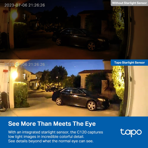 Security Camera TP-Link Tapo C120 Indoor/Outdoor 120° Wired Wireless - TAPO C120