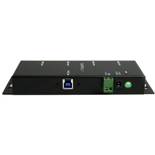 4-Port Industrial USB 3.0 Hub StarTech.com Metal ESD Protection Wall Mountable