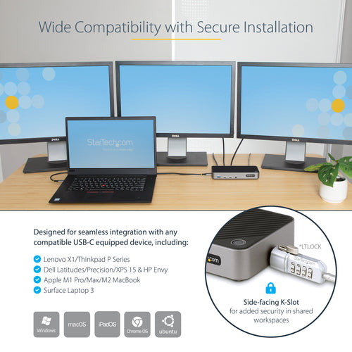 StarTech.com 116N-USBC-DOCK laptop dock/port replicator