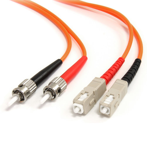 Fiber Optic Cable StarTech.com 2m Multimode Duplex 62.5/125 ST/SC LSZH OM1