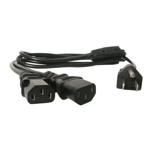 Power Cable Splitter StarTech.com PXT101Y 6ft Y NEMA 5-15P to 2x C13 Black