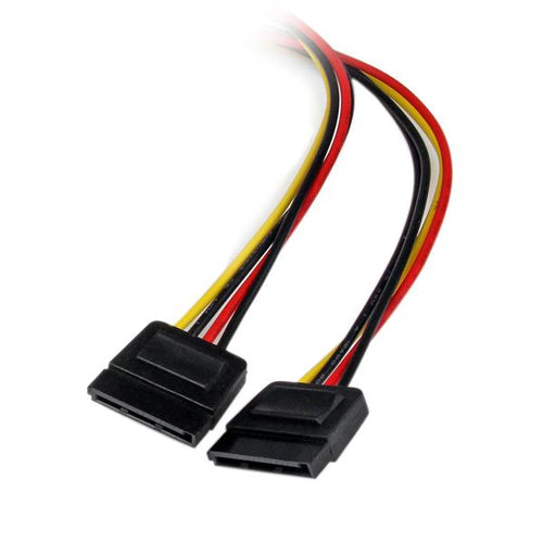 LP4 to 2x SATA Power Y Cable Adapter 12in for Internal Power Supply