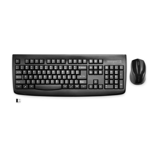 Wireless Keyboard Kensington K72324USA Full-Size QWERTY Black Mouse Set