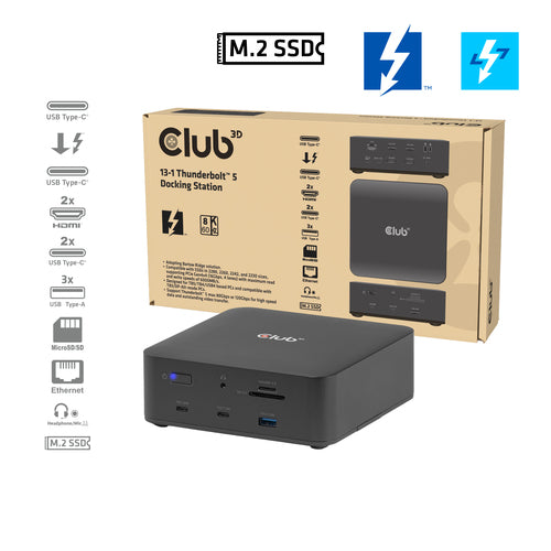 CLUB3D CSV-2562 laptop dock/port replicator