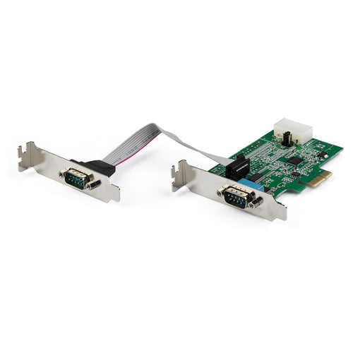 PCI Express RS232 Serial Adapter Card 2-Port DB9 Low Profile