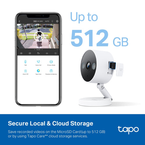 Security Camera TP-Link Tapo C120 Indoor/Outdoor 120° Wired Wireless - TAPO C120