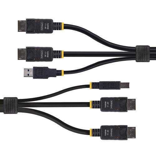 KVM Cable StarTech DDU1226 6ft Dual-DisplayPort USB 5Gbps 4K 60Hz - DDU1226-KVM-CABLE