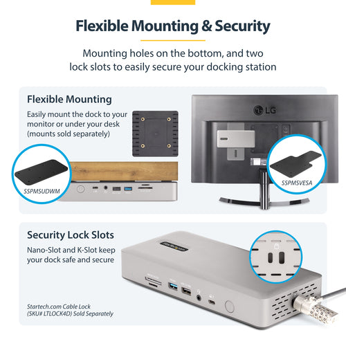 StarTech.com 132N-TB4USB4DOCK laptop dock/port replicator
