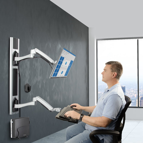 StarTech.com Sit-Stand Workstation 32" Monitor VESA Mount - Fully Articulating - Black