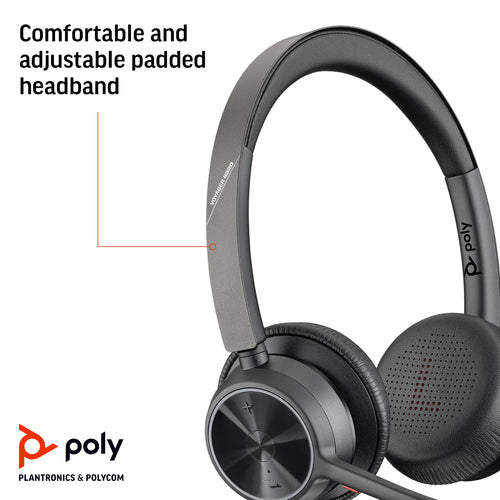 Headset HP Poly Voyager 4320 USB-A Certified Microsoft Teams Wired Wireless 20-20000 Hz - 77Y98AA