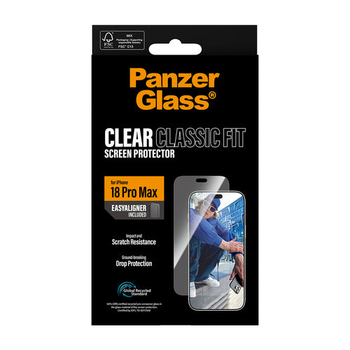 PanzerGlass ® Screen Protector iPhone 18 Pro Max | Classic fit w. EasyAligner