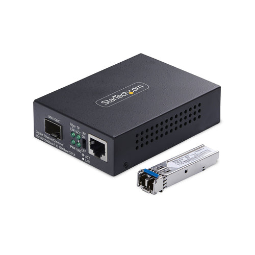 Media Converter StarTech.com MCM1110SMLC20 Single-Mode LC 20km 2000 Mbit/s Gigabit Ethernet - MCM1110SMLC20