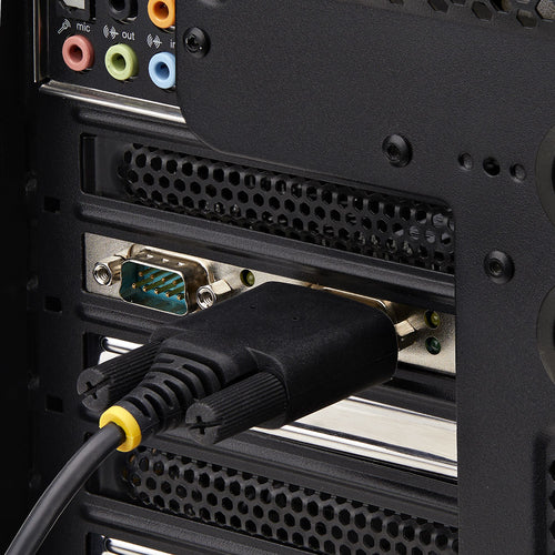2-Port Serial PCIe Card RS232 RS422 RS485 DB9 Interface Black
