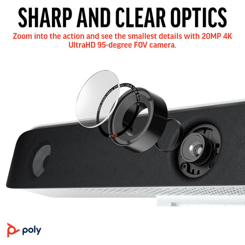 HP Poly Studio X52 All-In-One Video Bar video conferencing system