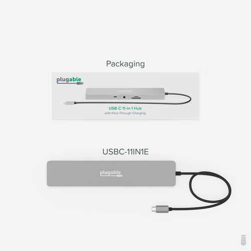 Plugable Technologies USBC-11IN1E laptop dock/port replicator