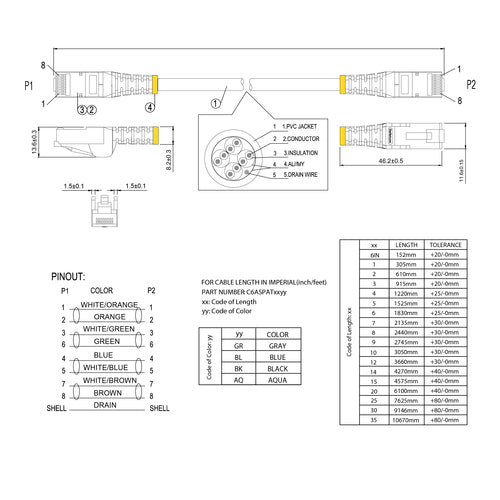 StarTech.com 6ASPAT5MBK networking cable