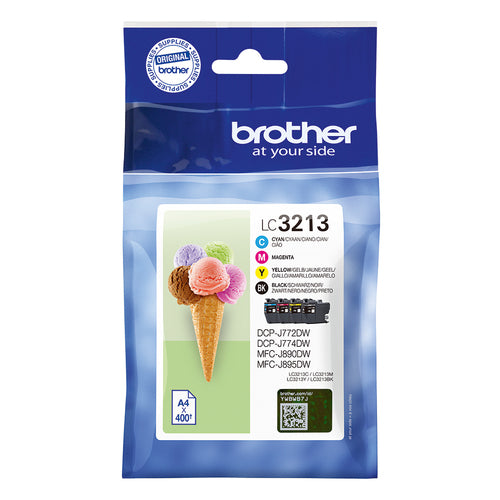 Ink Cartridge Brother LC3213VAL High Yield Black Cyan Magenta Yellow Multi Pack - LC3213VAL