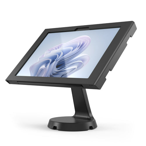 Tablet Security Enclosure for Microsoft Surface Pro 9/10/11 - Black Aluminum 33cm Counter Stand