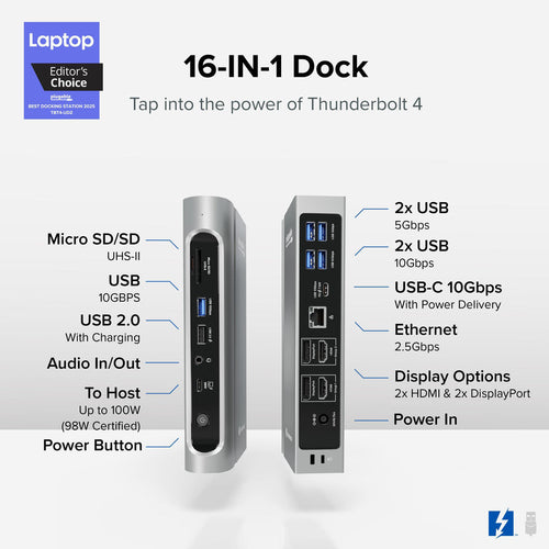 Plugable Technologies TBT4-UDZ laptop dock/port replicator