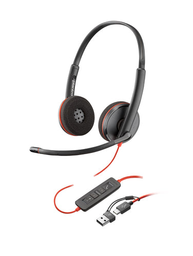 Headset HP Poly Blackwire 3210 Monaural USB-C Wired Bulk - 8X2J8A6
