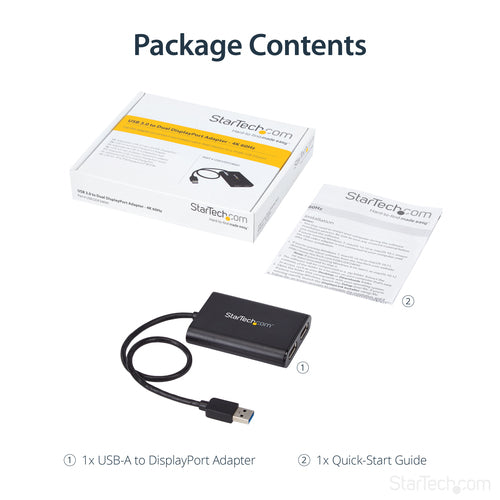 USB Graphics Adapter StarTech.com 4K 60Hz Dual DisplayPort USB 3.0