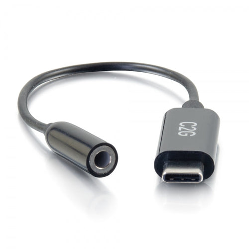 Mobile Phone Cable C2G 54426 USB-C 3.5 mm 0.09 m Black - 54426