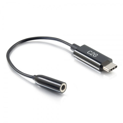 Mobile Phone Cable C2G 54426 USB-C 3.5 mm 0.09 m Black - 54426