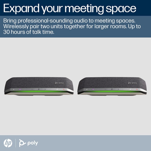 HP Poly Sync 40+ USB-A USB-C Speakerphone Bluetooth Adapter IP64 Certified