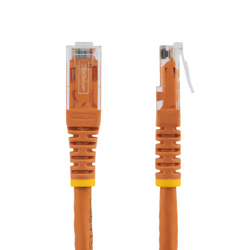 CAT6 Ethernet Cable StarTech.com 50ft 1Gbps 250MHz RJ45 Orange
